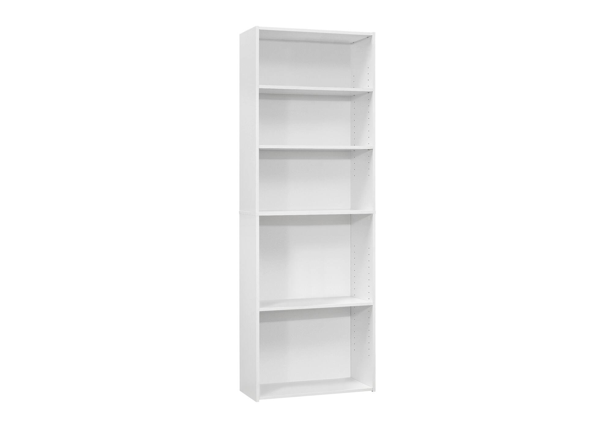 Front. TinyHomie - Bookshelf Bookcase 6 Tier 72in H White Laminate Transitional - White.
