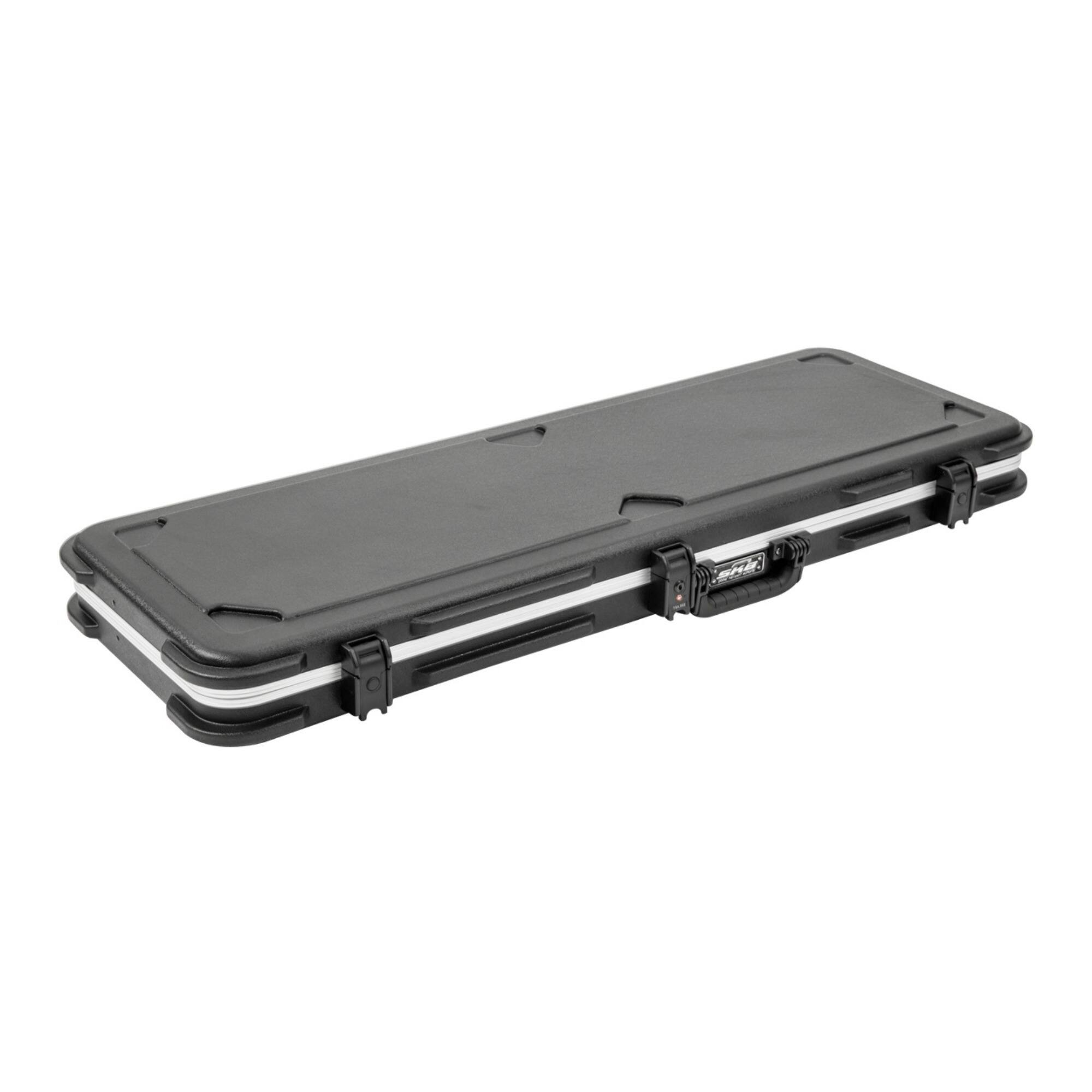 Left. SKB - SKB Cases 1SKB-44 Rectangular Bass Guitar Case - TSA Latch, Over-Molded Handle.
