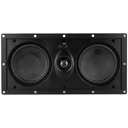 Front. Dayton Audio - Micro-Edge ME525MTM All-Channel In-Wall Speaker, Dual 5.25" Woofers, Pivoting Tweeter - White.