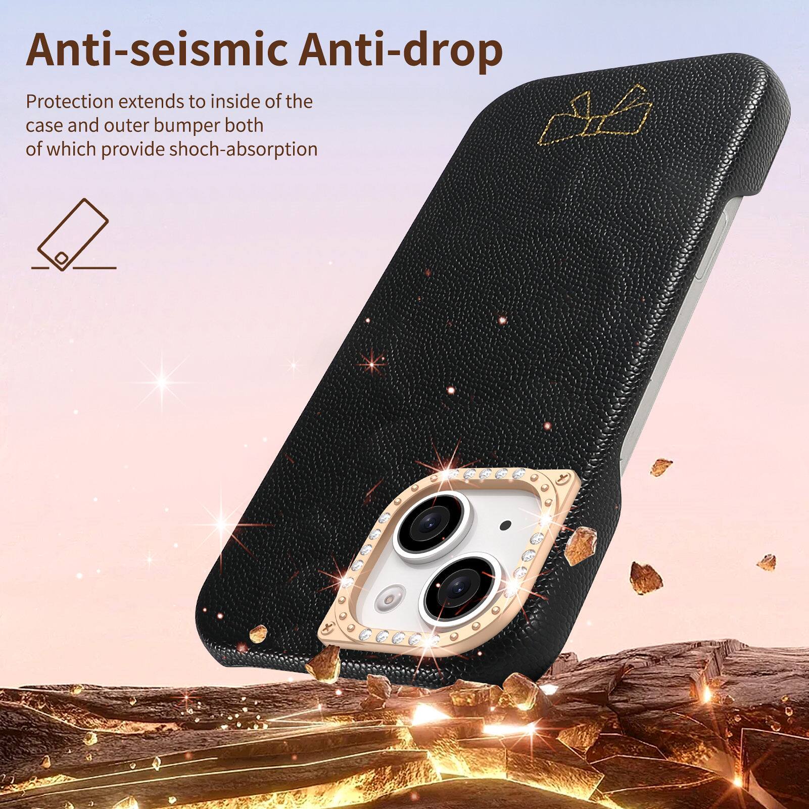 Anti-seismic Anti-drop Protection extends to inside of the case and outer bumper both of which provide shock-absorption