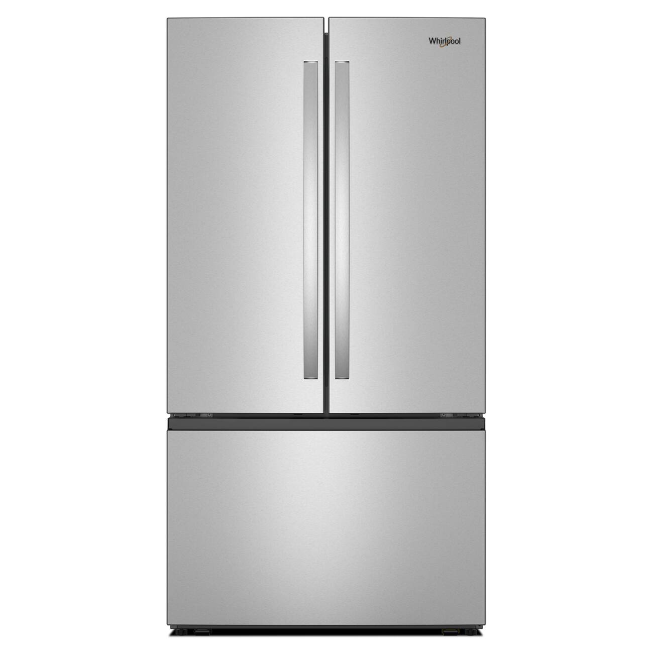 Front. Whirlpool - 36 in. Wide 31 Cu.Ft. French Door Refrigerator with Ice Maker and Family-Sized Capacity - Fingerprint-Resistant Stainless Finish.