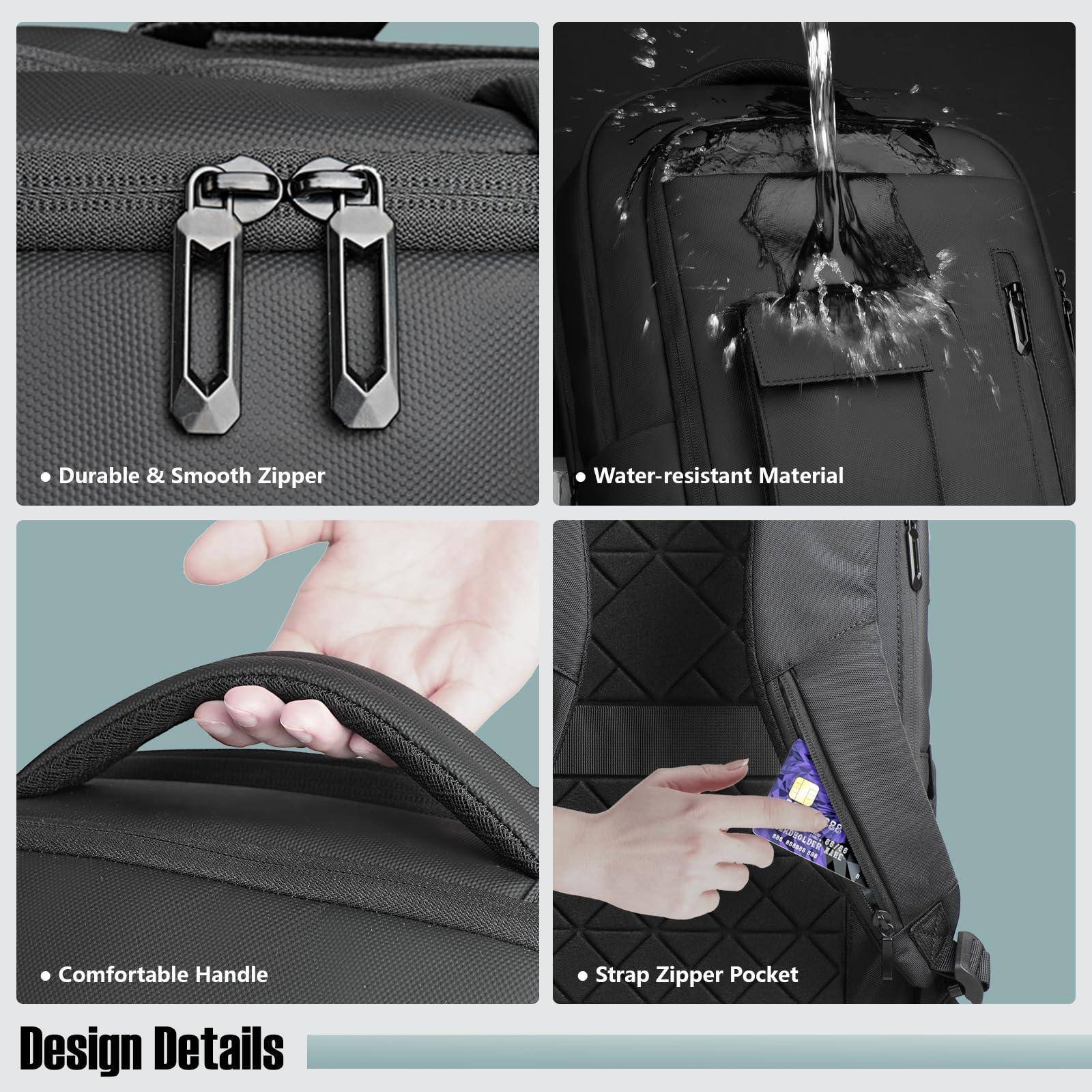 Alt View 1. Live At Space - Laptop Backpack For Men Business 16 Inch Computer Bag With Usb Charging Port Water Resistant Travel Daypack Casual - Default.