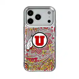 Keyscaper - NCAA - Utah Utes iPhone Glitter Paisley Design Case - 12 Pro Max - Multicolor