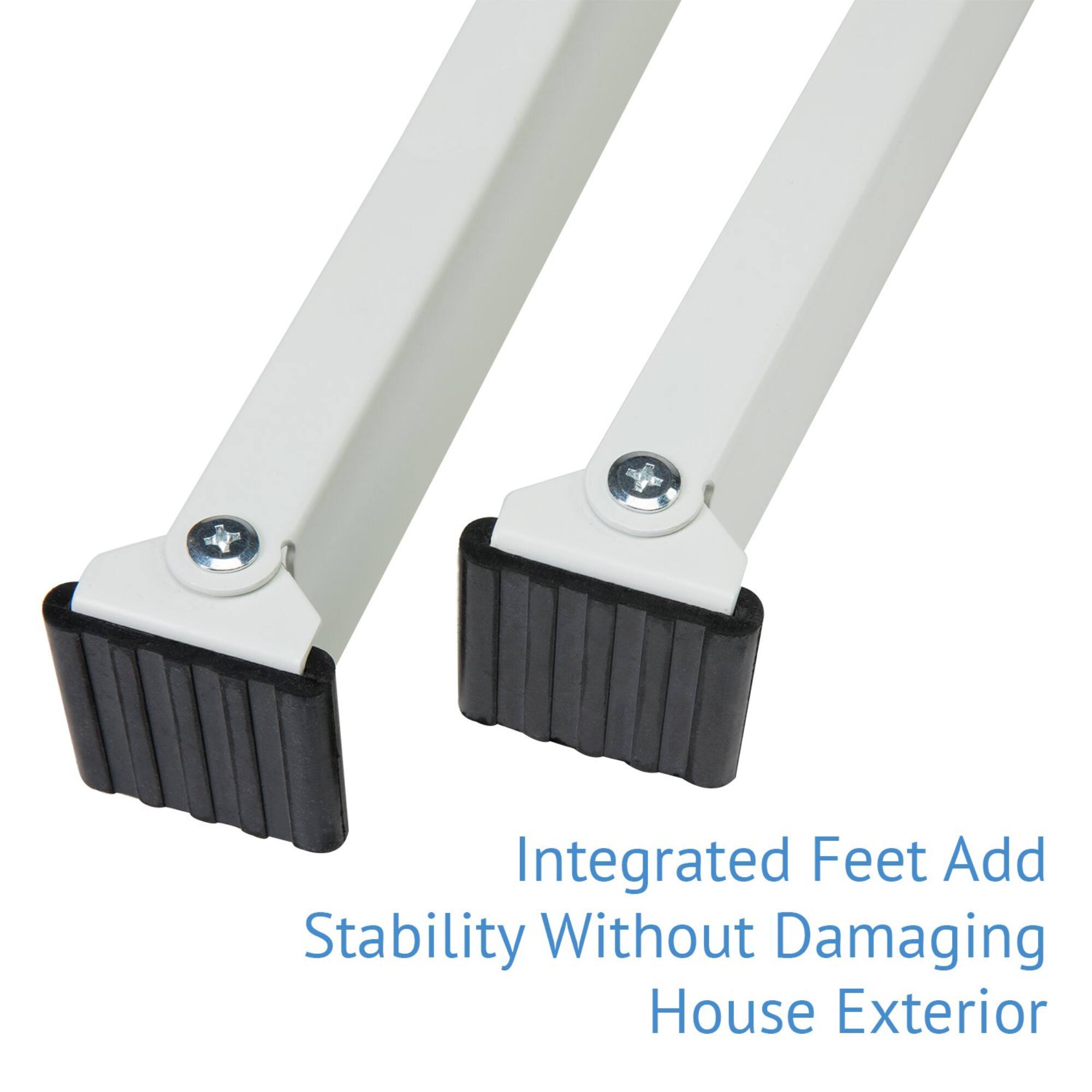Integrated Feet Add Stability Without Damaging House Exterior