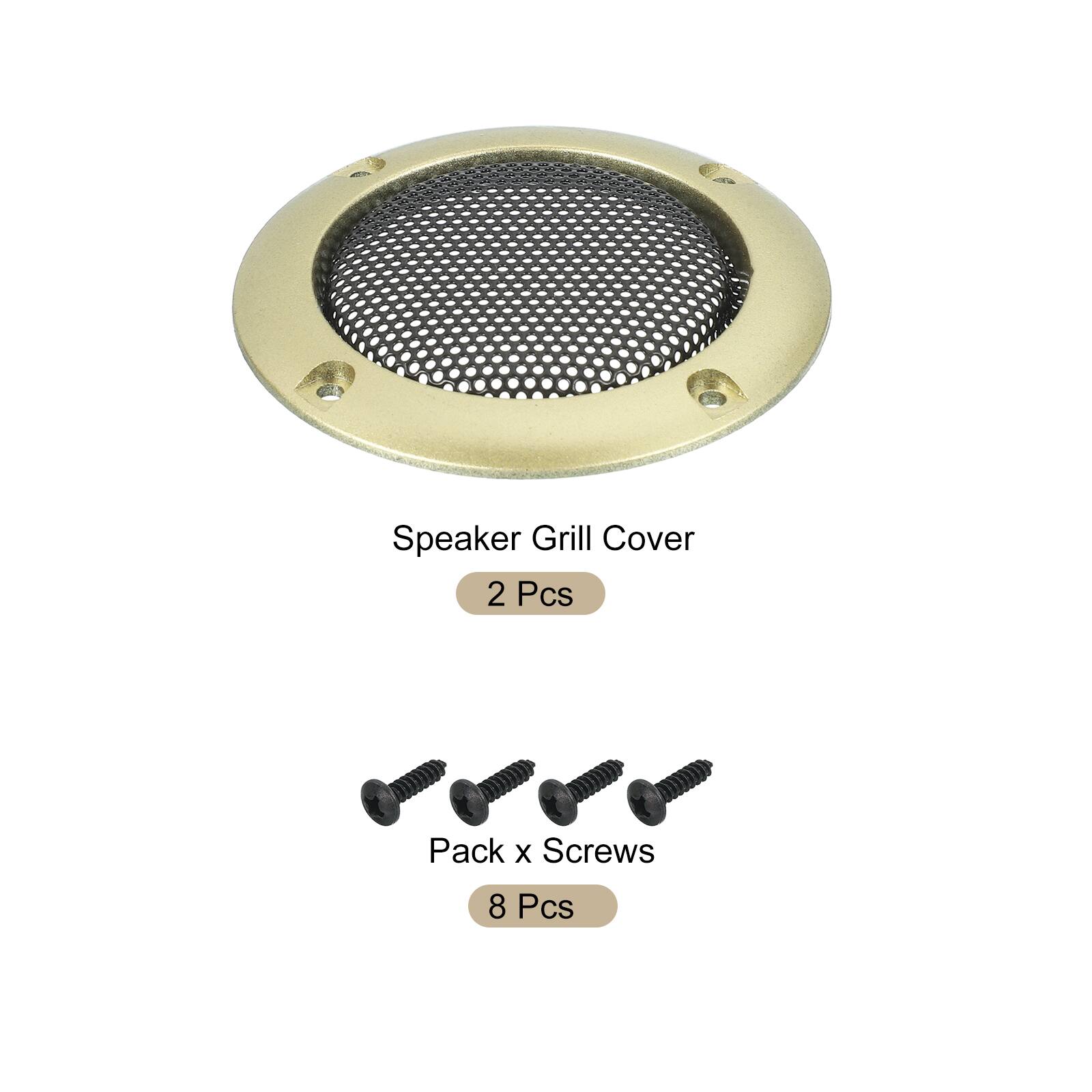 Speaker Grill Cover 2 Pcs Pack x Screws 8 Pcs