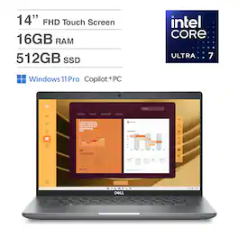 Dell - Latitude 5450 CTO-5450 Laptop, Core Ultra 7 155U, 16GB, 512GB SSD, 14.0 FHD (1920x1080), Win 11 Pro - Gray