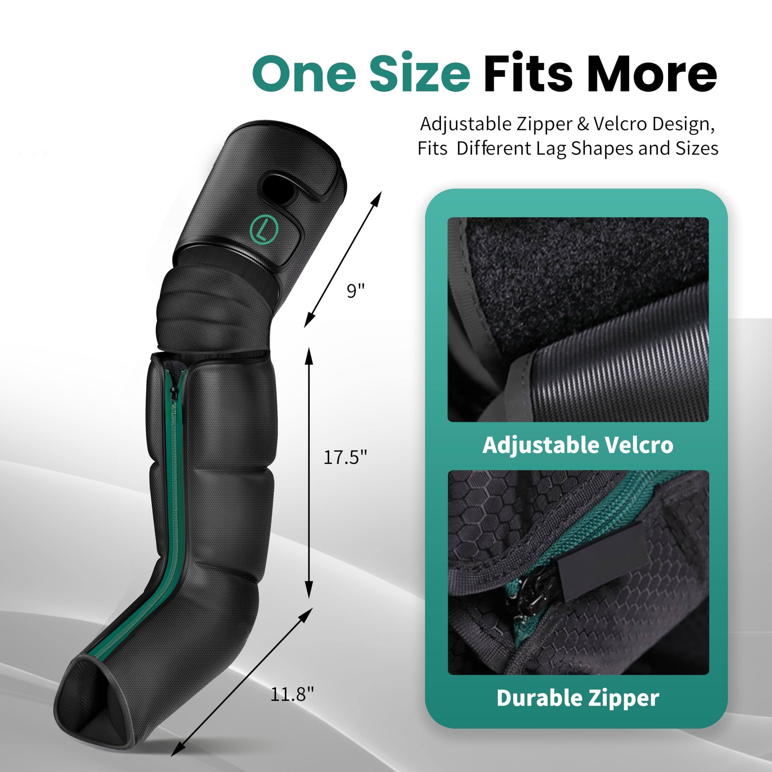 One Size Fits More

Adjustable Zipper & Velcro Design, Fits Different Lag Shapes and Sizes

- 9"
- 17.5"
- 11.8"

Adjustable Velcro

Durable Zipper