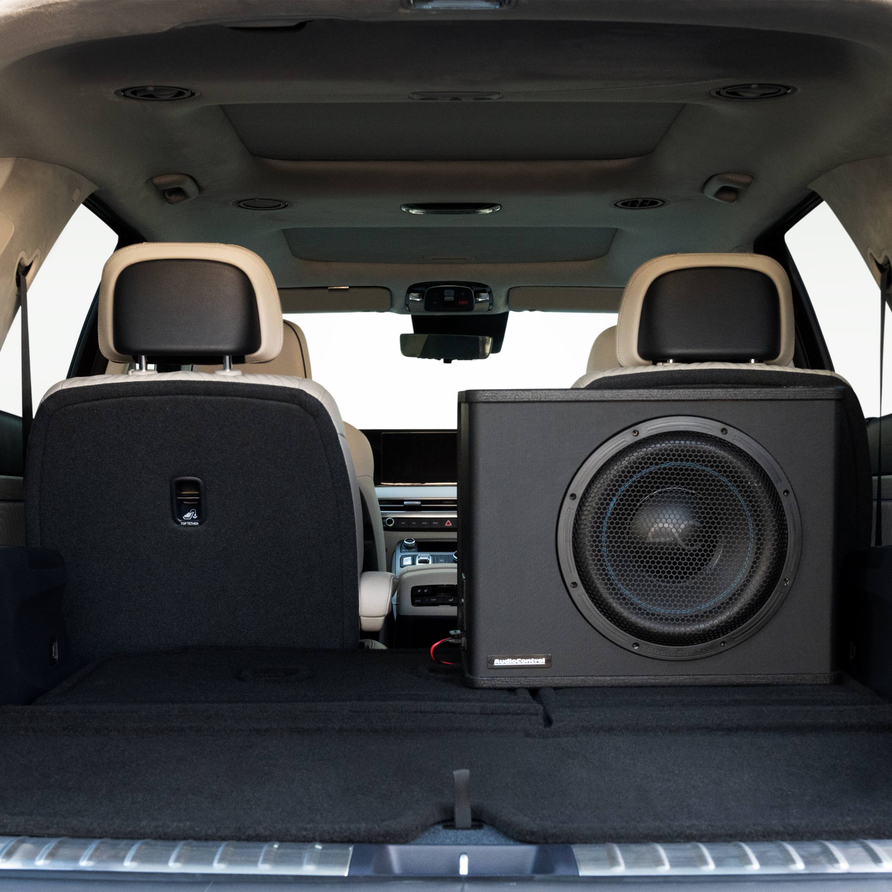 Alt View 23. AudioControl - Spike Series 12” Single-Voice-Coil 2-Ohm Loaded Vented Subwoofer Enclosure - Black.