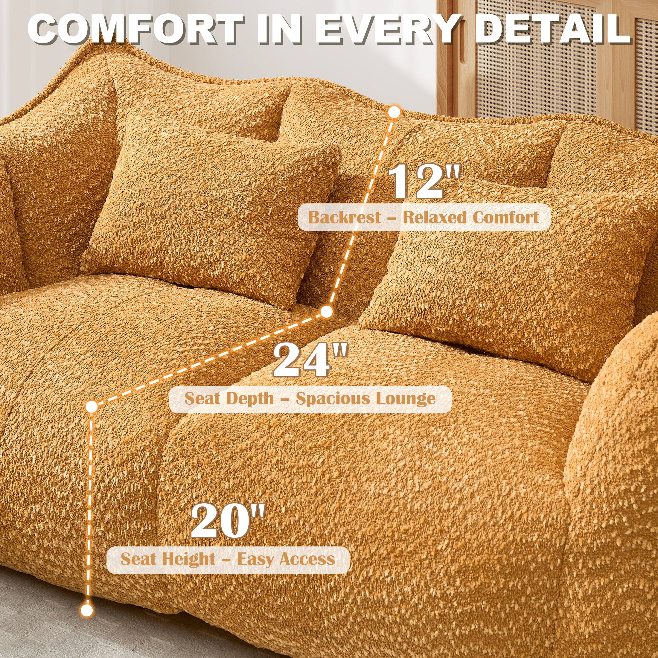 COMFORT IN EVERY DETAIL

12" Backrest - Relaxed Comfort

24" Seat Depth - Spacious Lounge

20" Seat Height - Easy Access