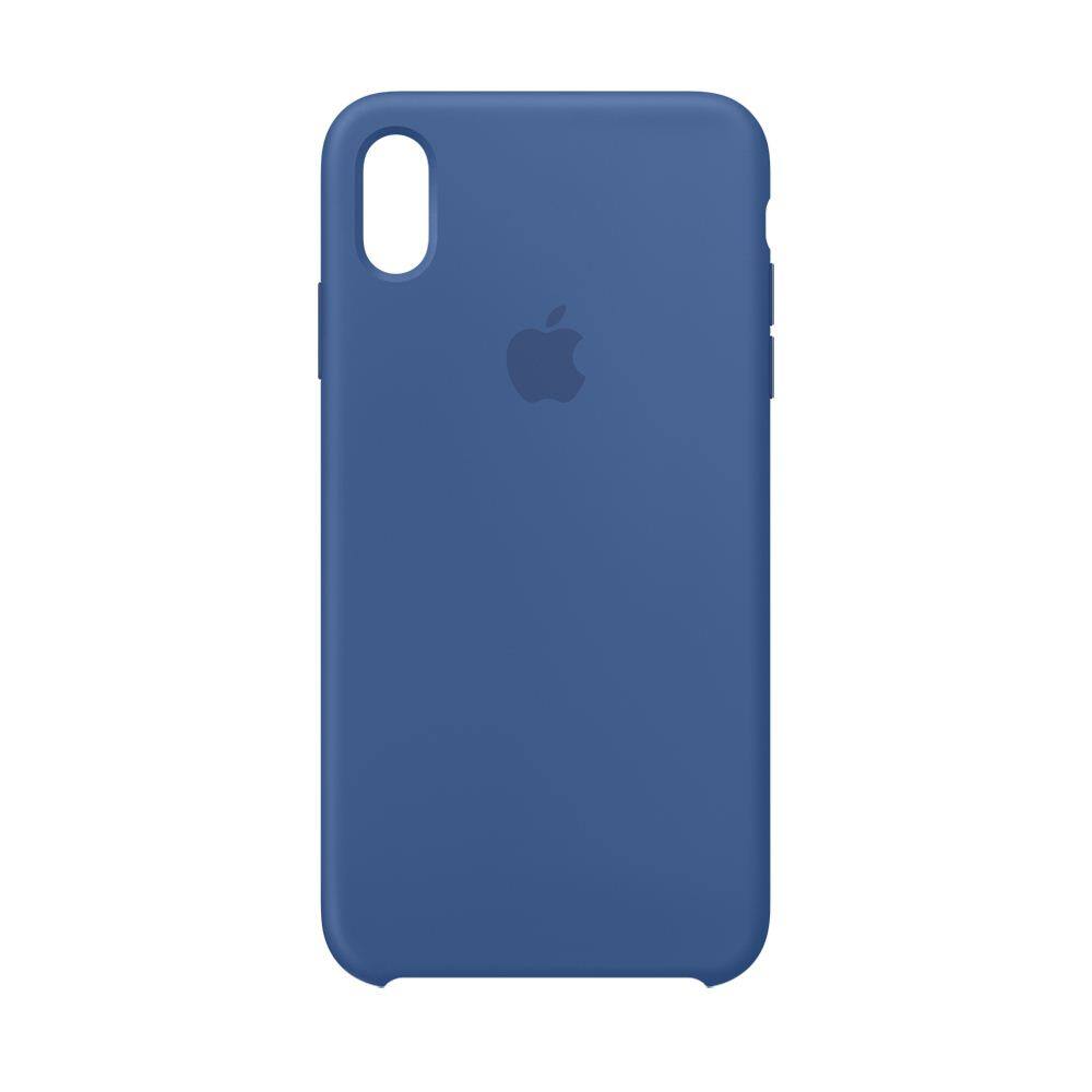 Angle. Apple - Apple Silicone Case (for iPhone Xs Max) - Delft Blue - Blue.