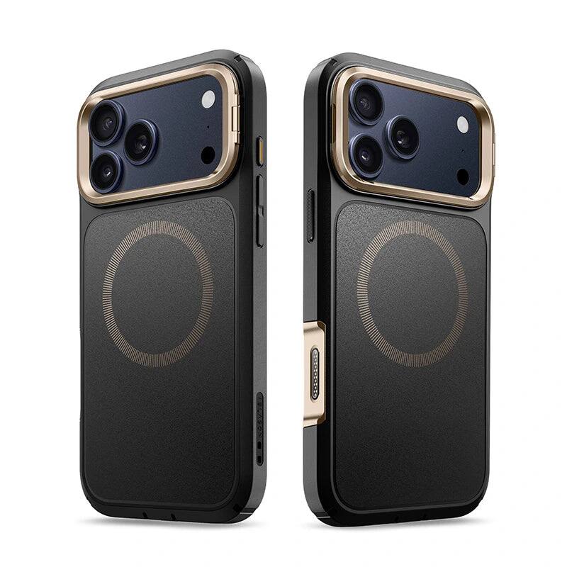 Left. i-Blason - i-Blason Ares Flip Case for iPhone 17 Pro Max – MagSafe, Kickstand, Screen Protector, Drop Protection - Desert.