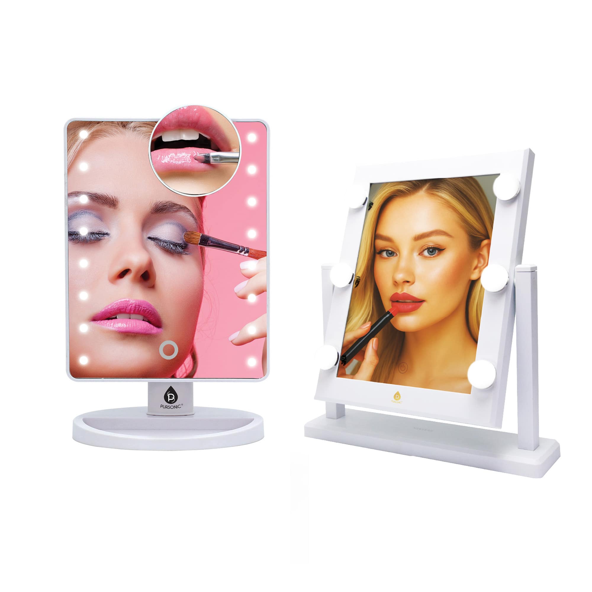 Refined Brilliance Pro 14" LED Mirror & Pursonic LED Vanity Mirror