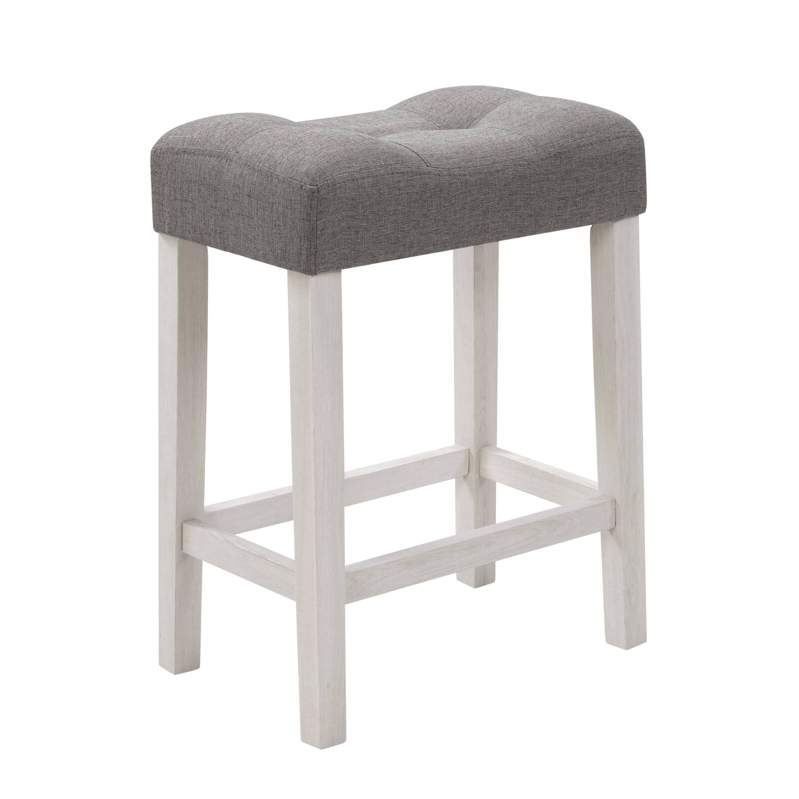 Alt View 9. Loheer - Loheer Bar Table Set with Three Stools and Power Outlet, White and Grey, 59 Inch Rectangular Table - White and Grey.