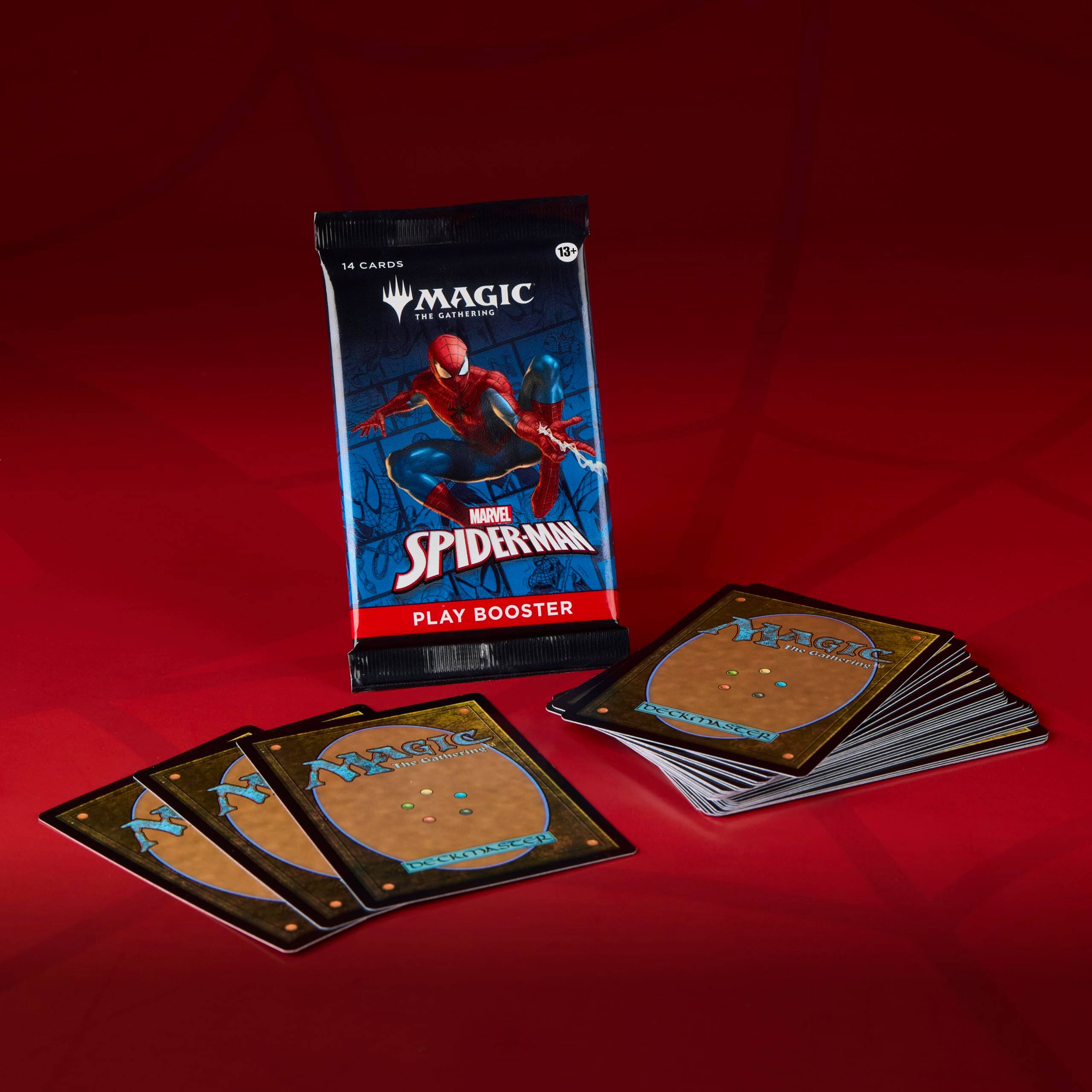 13+ 14 CARDS MAGIC THE GATHERING MARVEL SPIDER-MAN PLAY BOOSTER MAGIC AI