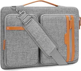 mosiso - 360 Protective Laptop Shoulder Bag 15.6 inch Computer Bag for MacBook Pro 16 HP Dell Asus Notebook - Gray