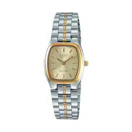 Casio - Women’s Dial Two-Tone Stainless Steel Watch - Casio LTP‑1169G‑9A - Gold