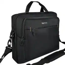 Vulpecula Spade - Laptop Carrying Case with Shoulder Strap and Handle, Large Capacity, 15.6 in - Black