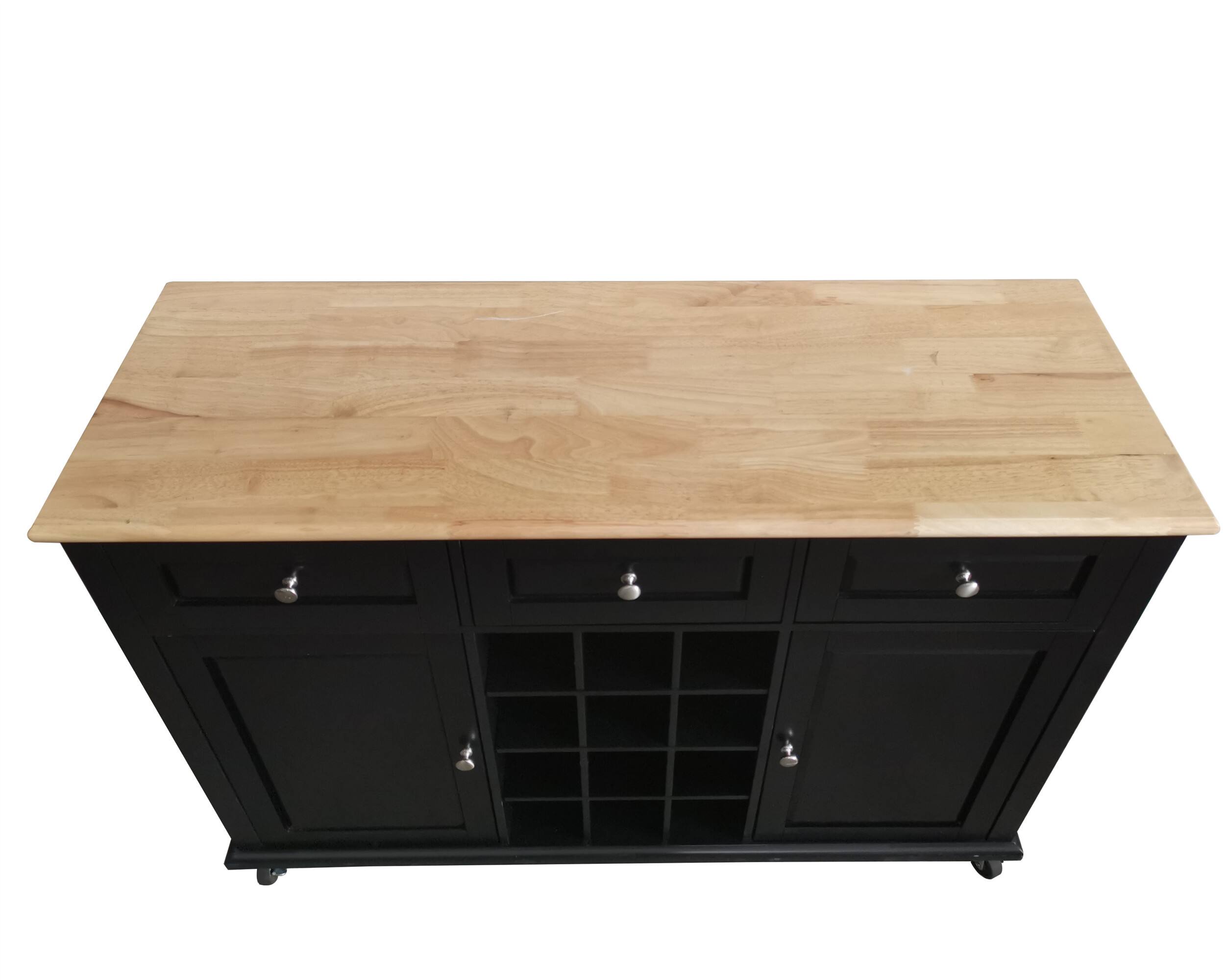 Alt View 2. Kings Brand Furniture - Kings Brand Furniture Wine Rack Sideboard Buffet Server Console Table With Storage (Black) - Black.