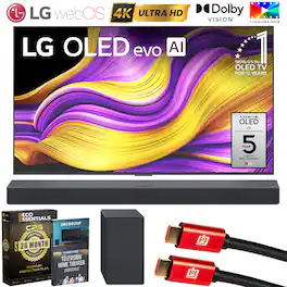Bundle - LG - 55 G5 OLED evo 4K UHD TV (2025) w/ SC9S Soundbar + 26 Month Extended Warranty Protection