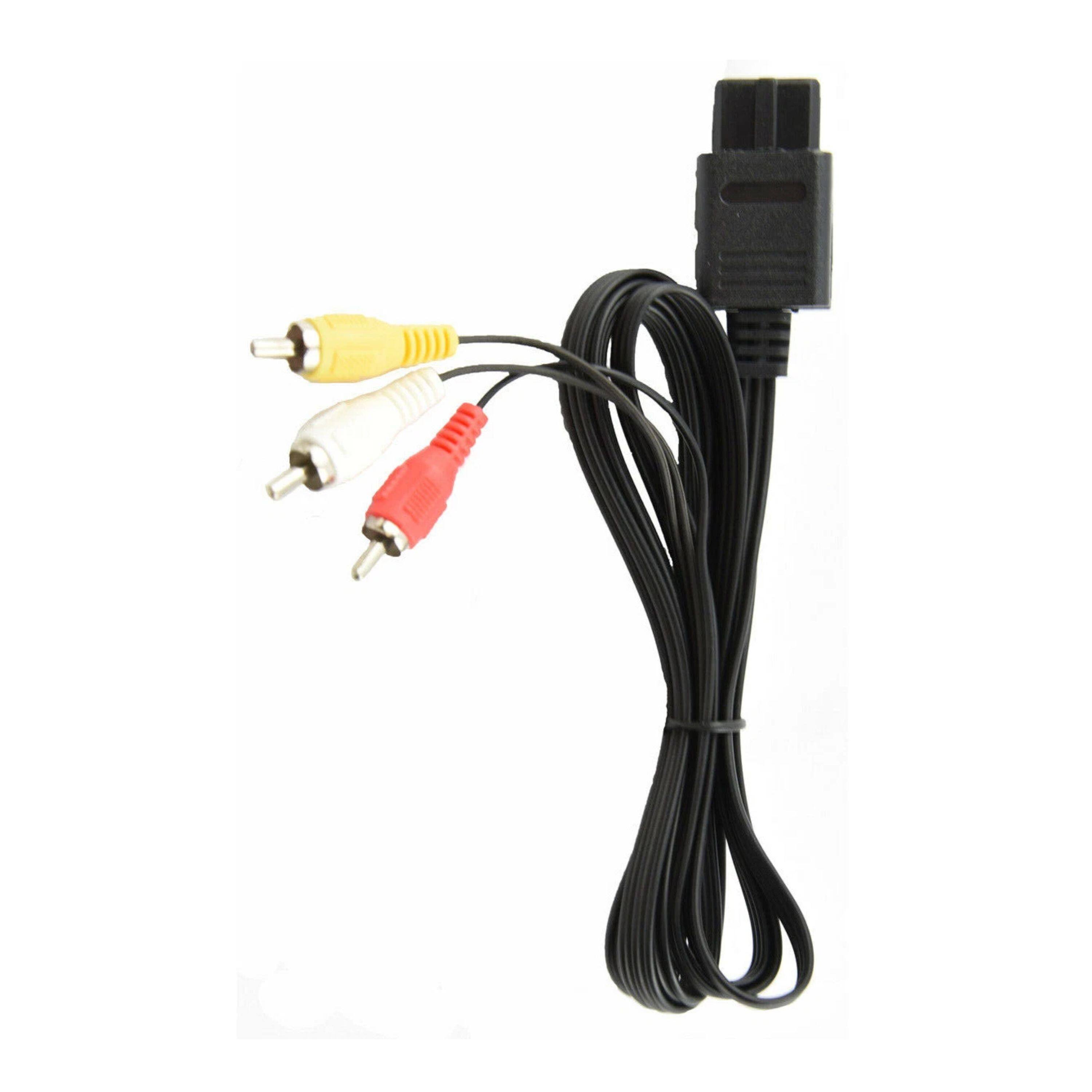 Left. Kitcheniva - AV RCA Audio AC Cable Power Supply Adapter Cord For Super Nintendo SNES Game Set - Black.