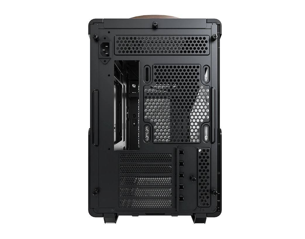 Alt View 1. Montech - Heritage microATX Mini-ITX Tempered Glass Leather Finish Case - Black.
