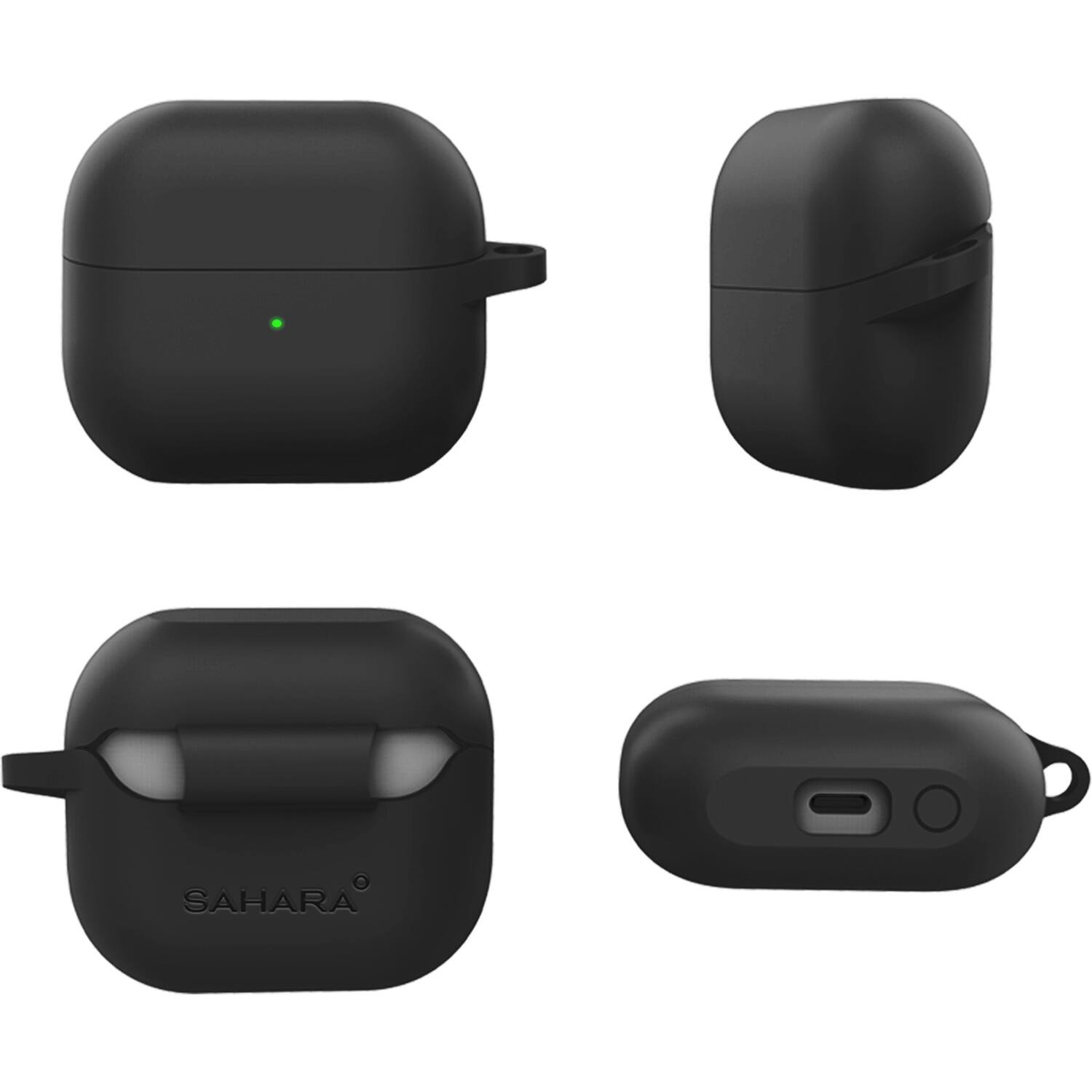Alt View 12. SaharaCase - Venture Series Silicone Case for Samsung Galaxy Buds3, Buds3 Pro and Buds3 FE Headphones - Scorpion Black.