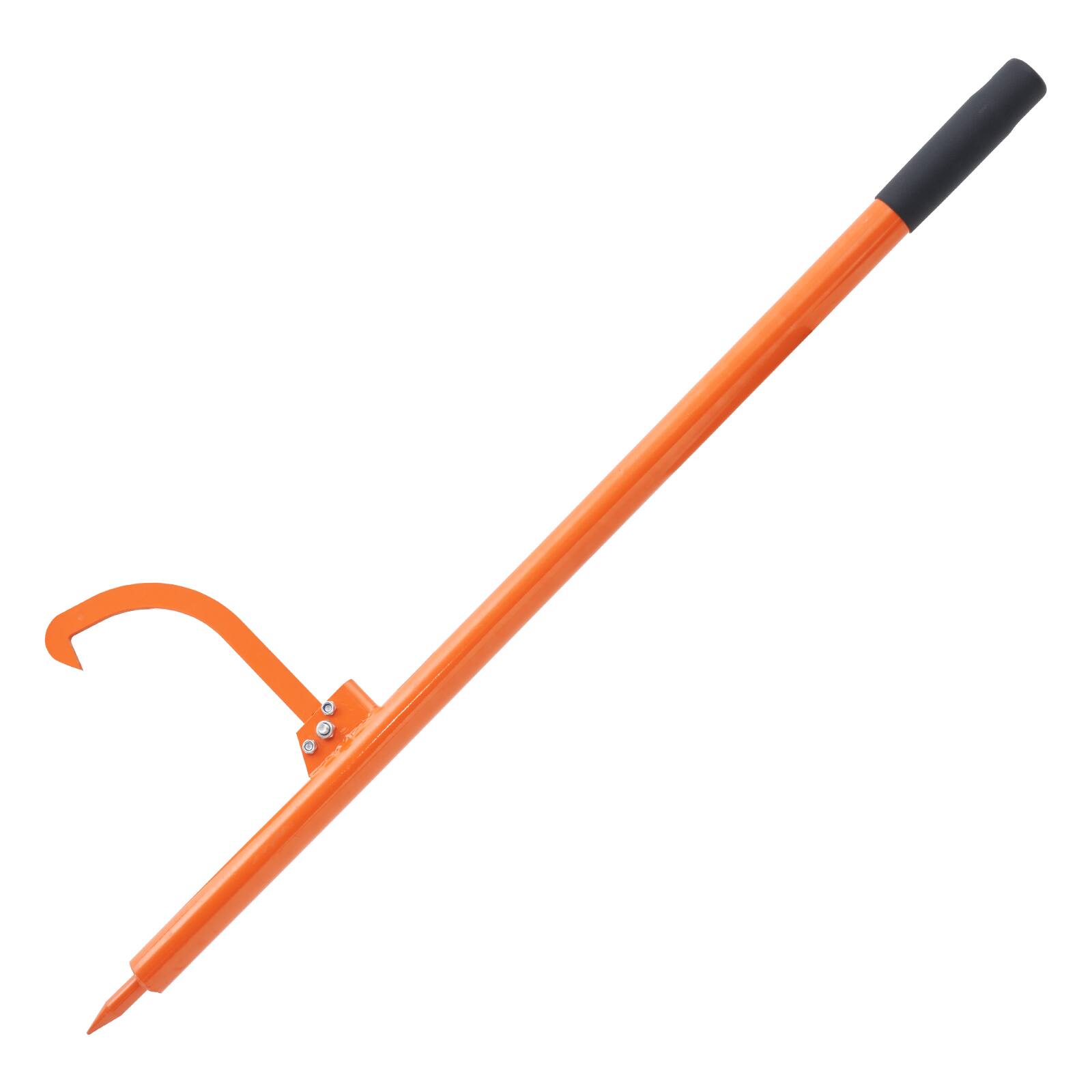 Front. VEVOR - Log Peavey, 46.5 in, Metal Handle Log Lifter, Heavy Duty Log Roller with Max 19 in Opening, Rust-Resistant Log Jack - Orange.