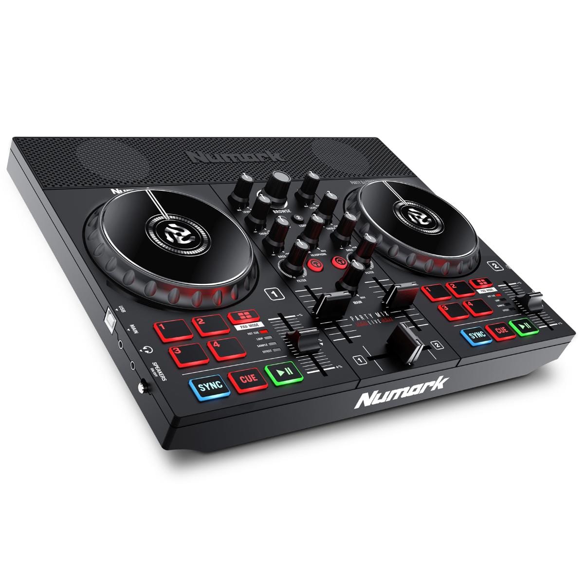Photos - Mixing Desk Numark Party Mix Live DJ Controller with Built-In Light Show and Speakers Party Mix Live