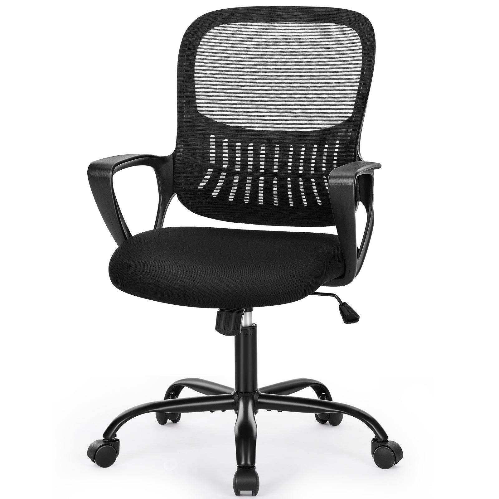 IULULU Office Computer Desk Chair, Ergonomic Mid Back Swivel Task Chair ...