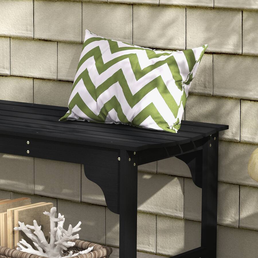 Outsunny Wooden Garden Bench Black 84G-216V00BK - Best Buy