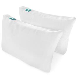 Sleepgram - Bed Support Sleeping Pillow with Cover, Queen Size, (2 Pack) - White