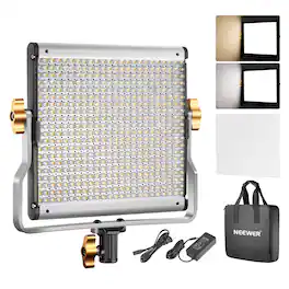 Neewer - Professional Bi-Color LED Video Light, 480 LEDs, CRI96+, with U Bracket