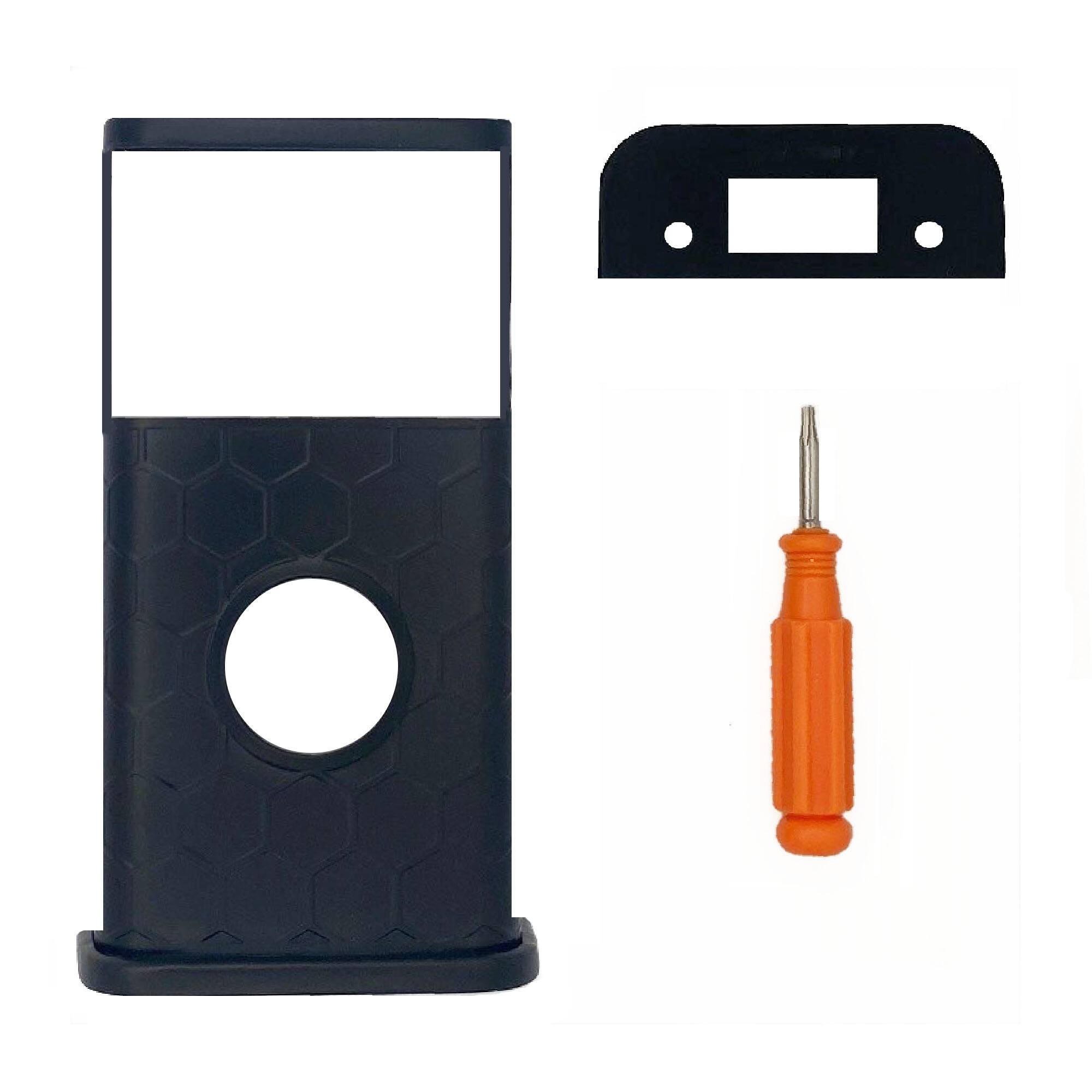 Back. Michael Healy - Honeycomb Video Doorbell Cover (Ring 2nd Gen) - Matte Black.