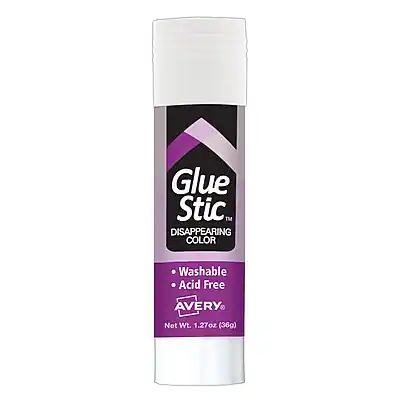 Glue Stic™
Disappearing Color
Washable
Acid Free
Avery
Net Wt. 1.27 oz (36g)