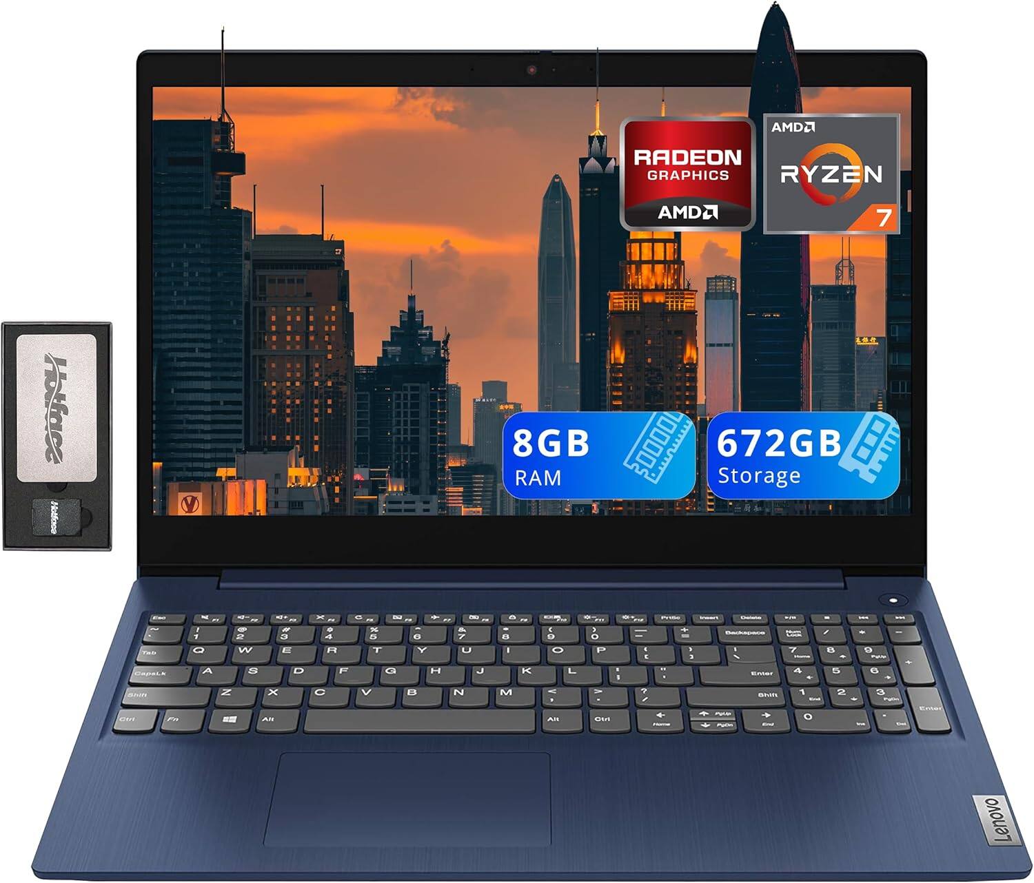 Lenovo - IdeaPad 5 15.6" Laptop,AMD Ryzen 7 5825U,8GB RAM,512GB SSD+160GB Dock Set,AMD Radeon Graphics,Win 11 - Abyss Blue