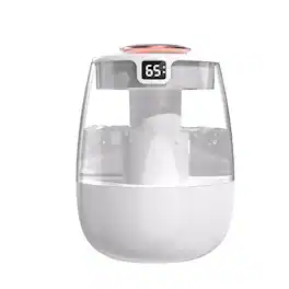 Cluzine - UV Humidifier with Digital Display, Dual Nozzle, Night Light, Quiet for Bedroom Office