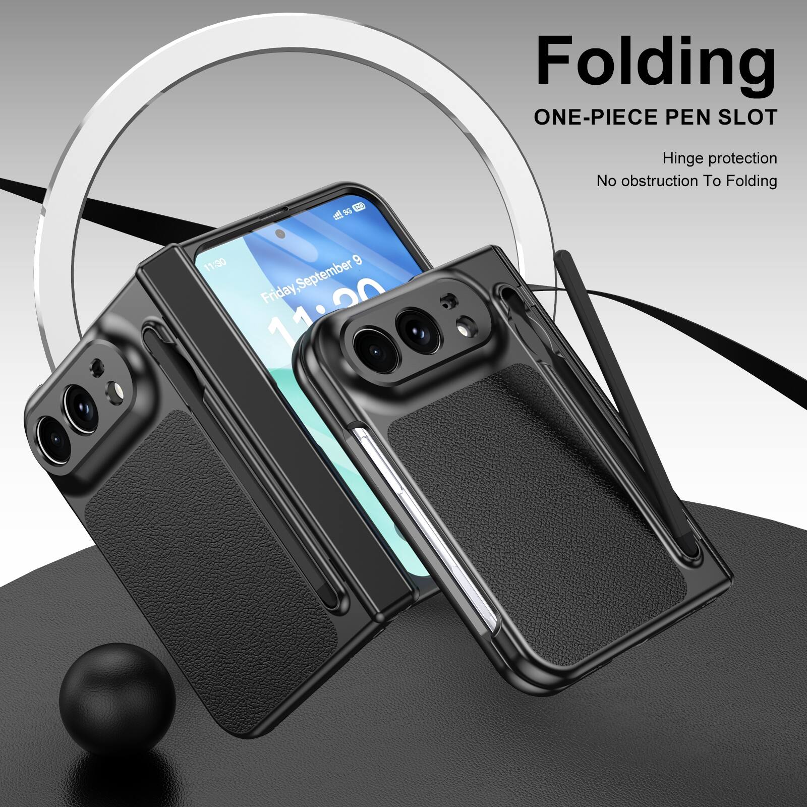 Folding ONE-PIECE PEN SLOT

BG 11:30 9 Friday, September 9
11:20

Hinge protection
No obstruction To Folding