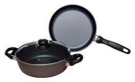 Swiss Diamond - 3 Piece Cookware Set - Fry Pan and Casserole - Black