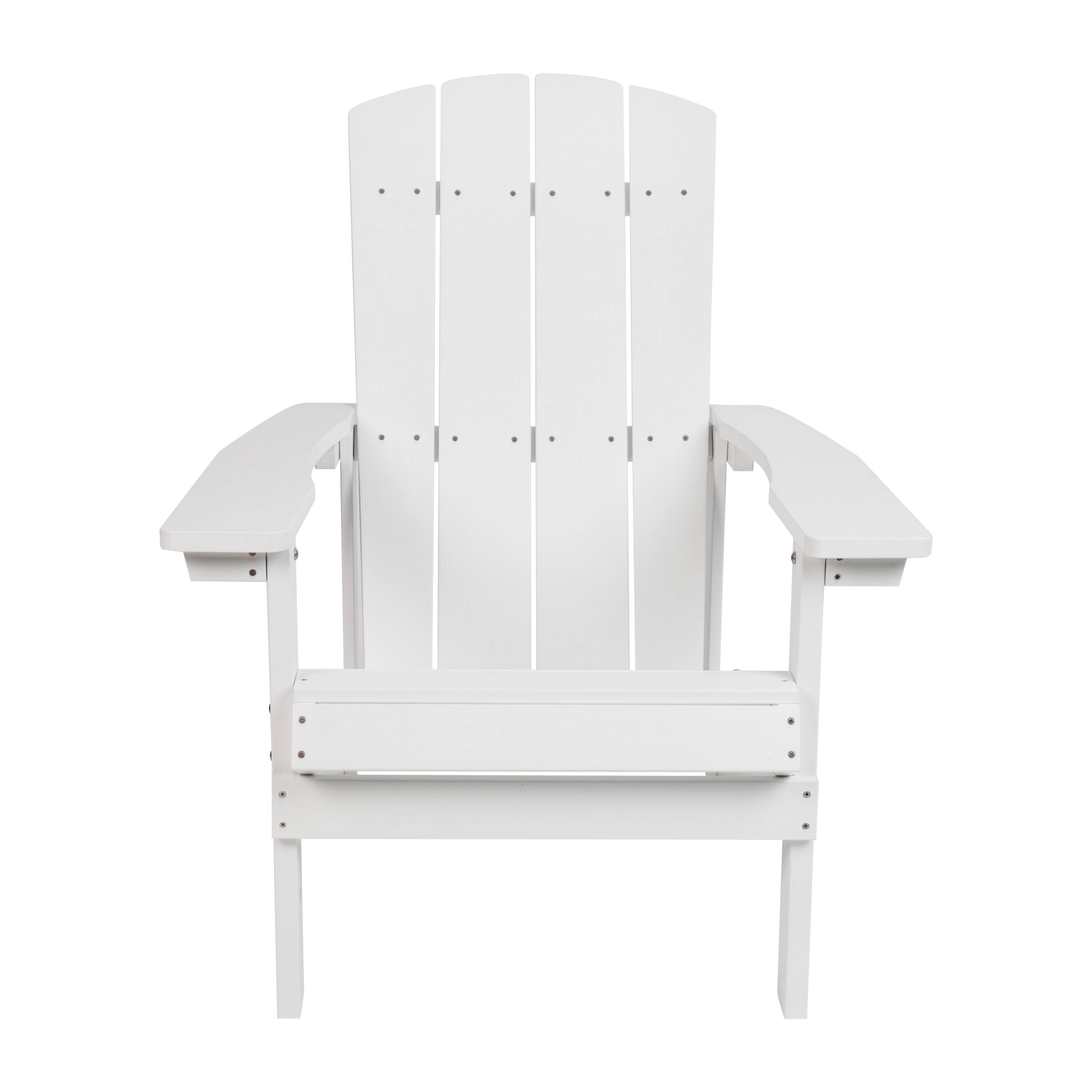 Alt View 7. Emma + Oliver - All-Weather Poly Resin Wood Adirondack Chair - White.