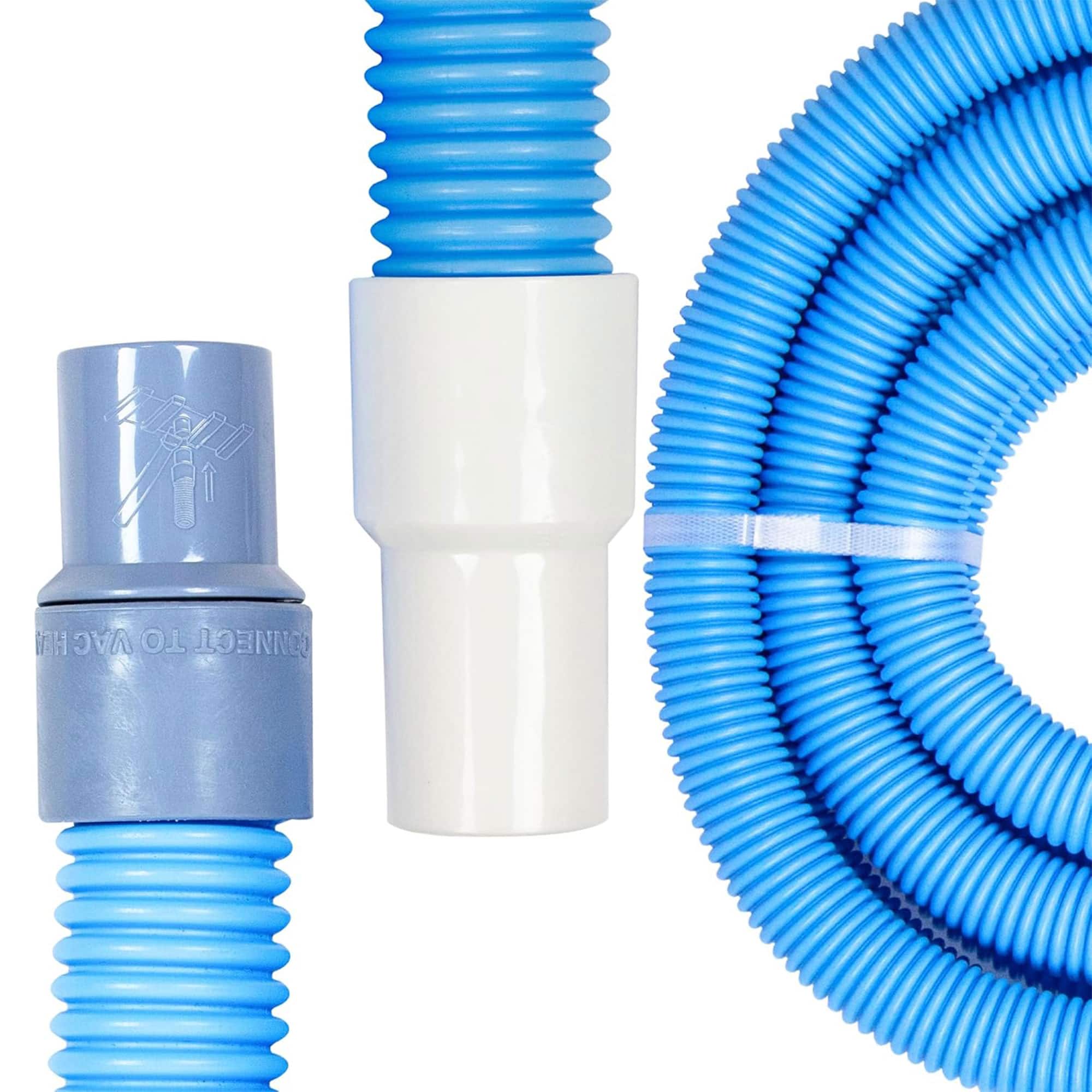 Swimline - HydroTools 36’ Premium Spiral Wound Pool Vacuum Hose with Swivel Cuff - Blue