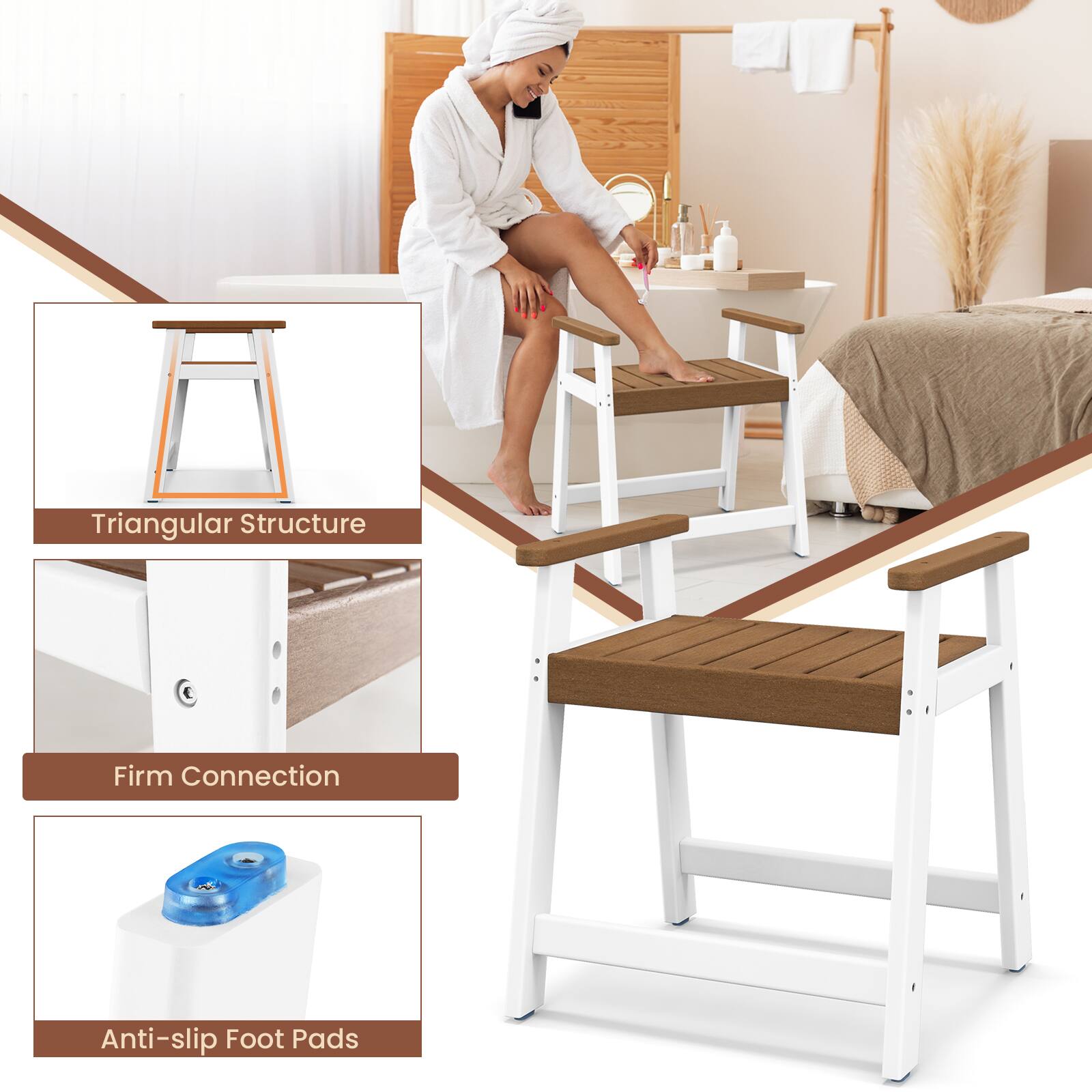 Triangular Structure Firm Connection Anti-slip Foot Pads