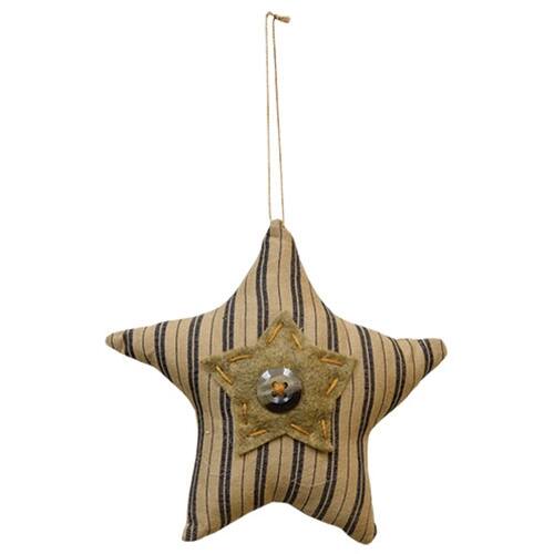 Left. BreeBe - Star Button Ornament 3 Asstd. - Multicolor.