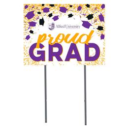 Jardine - Alfred University Saxons 18" x 24" Proud Grad Yard Sign - White