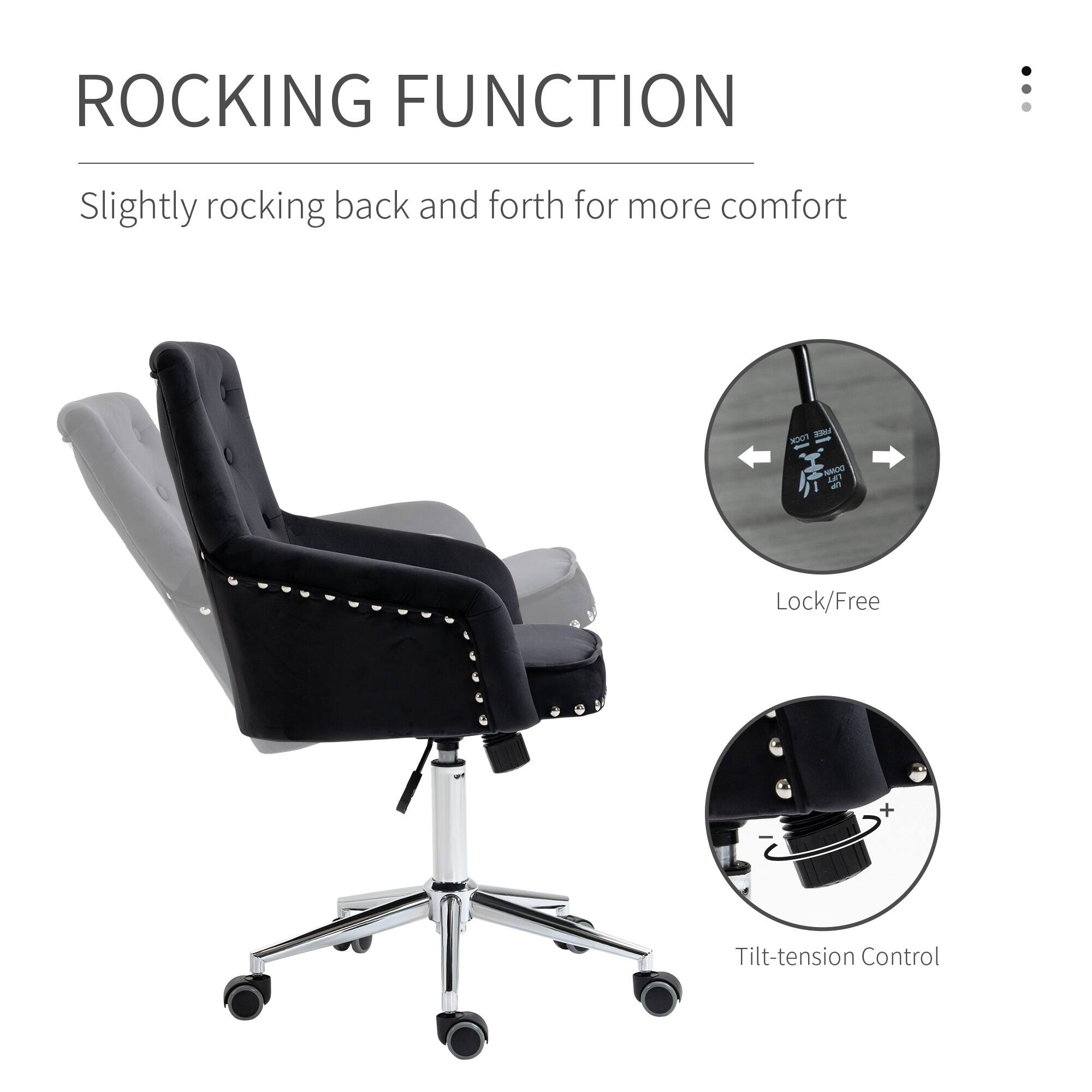 ROCKING FUNCTION  
Slightly rocking back and forth for more comfort  

Lock/Free  

Tilt-tension Control