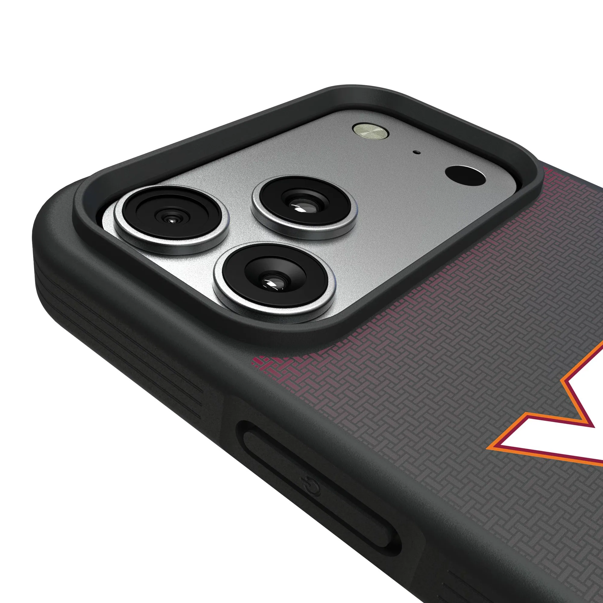 Alt View 2. Keyscaper - Virginia Tech Hokies Bump Case with 8.2ft Drop Protection - 14 Pro Max - Black.