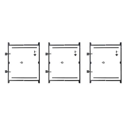 Front. Adjust-A-Gate - Adjust-A-Gate Steel Frame Gate Building Kit, 36"-60" Wide Up To 7' High (3 Pack) - Black.