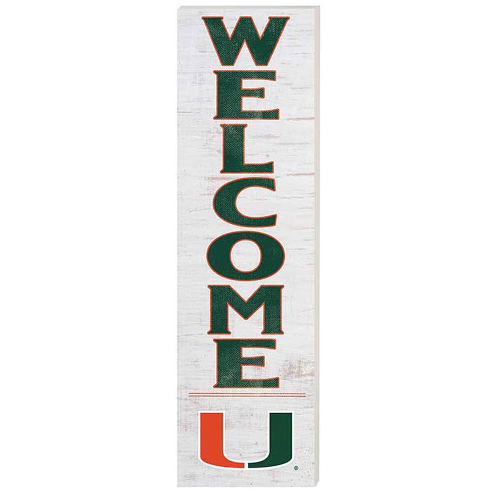 Miami Hurricanes 10'' x 35'' Indoor/Outdoor Welcome Sign