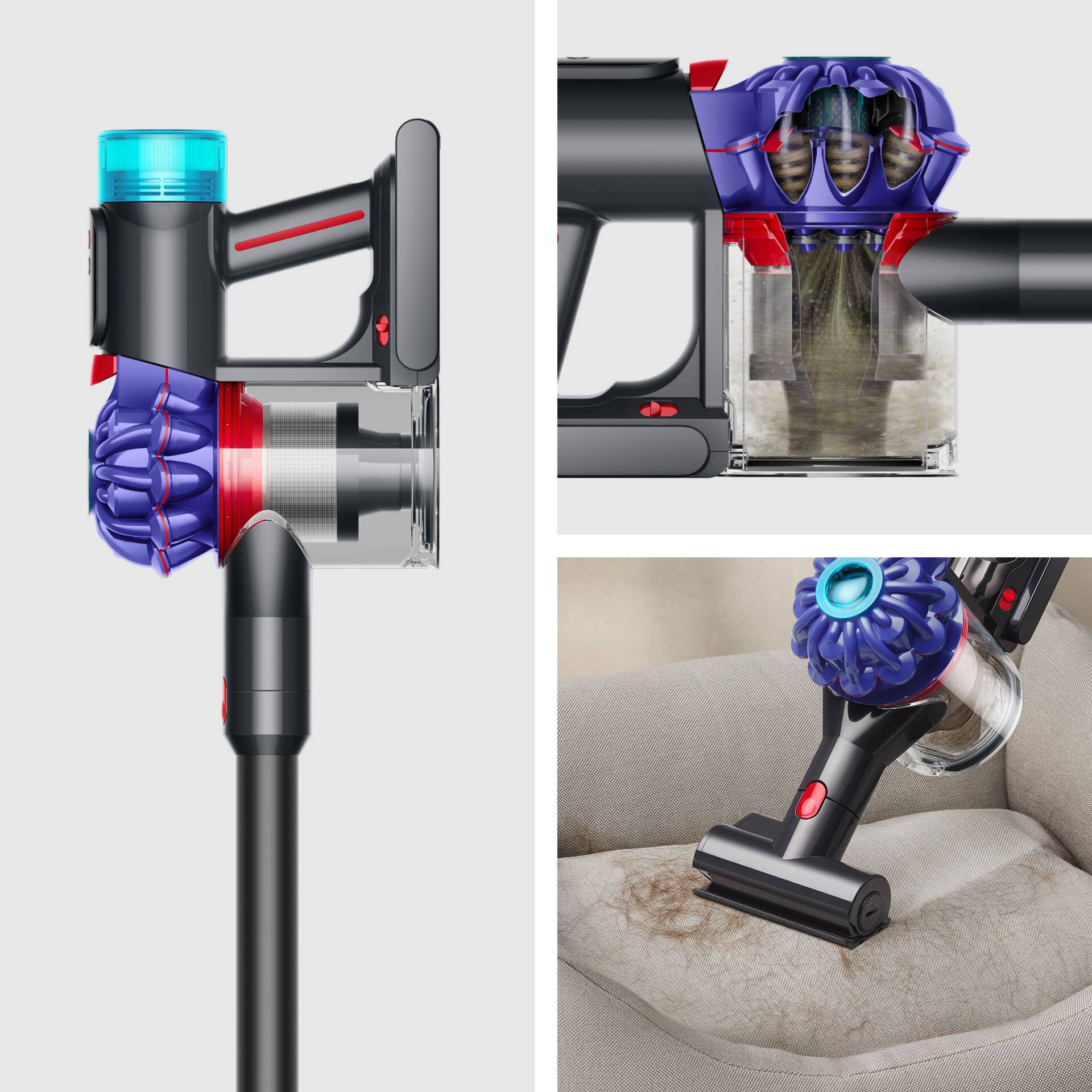 Alt View 3. Dyson - V10 Konical Cordless Vacuum - Black/Blue.
