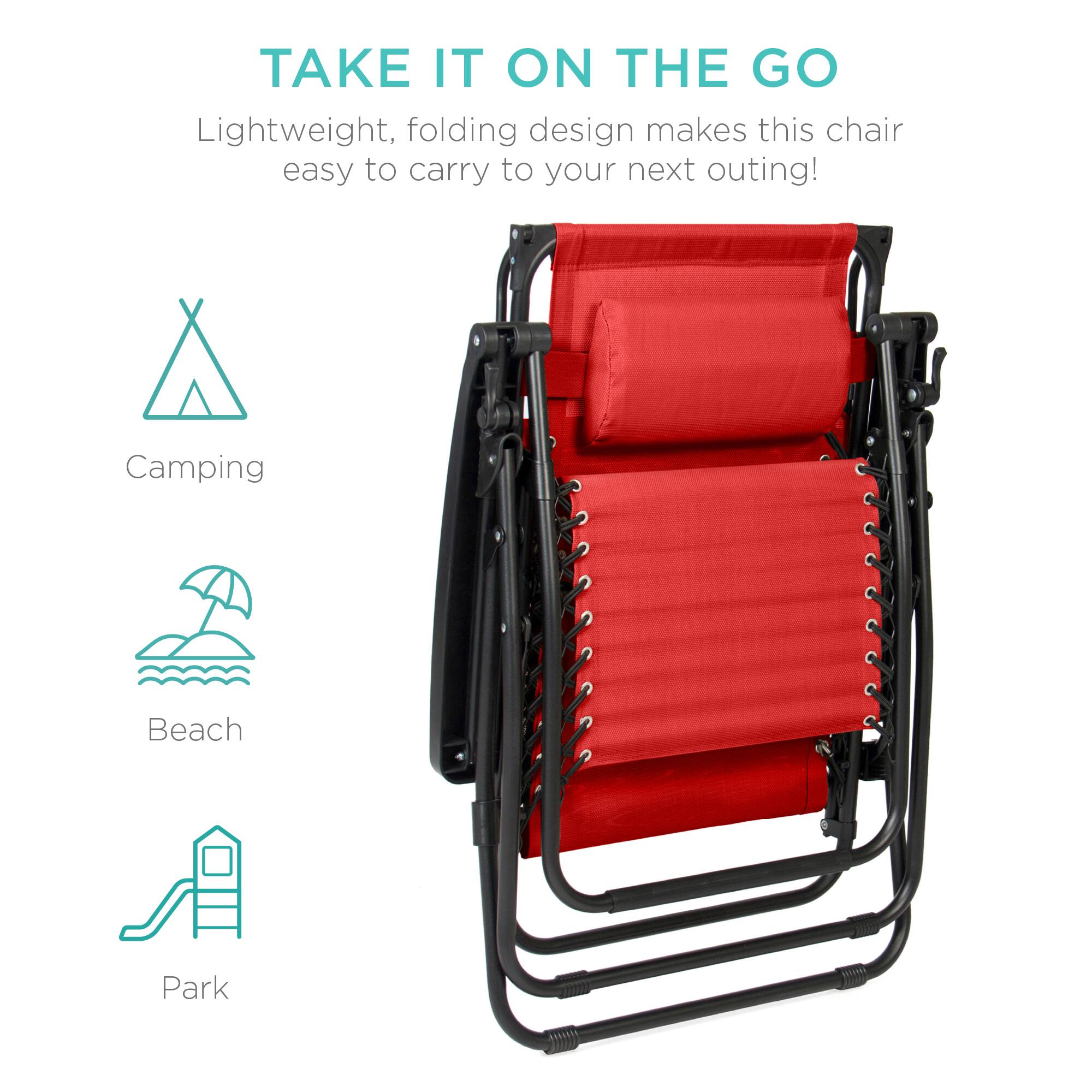 TAKE IT ON THE GO

Lightweight, folding design makes this chair easy to carry to your next outing!

Camping  
Beach  
Park