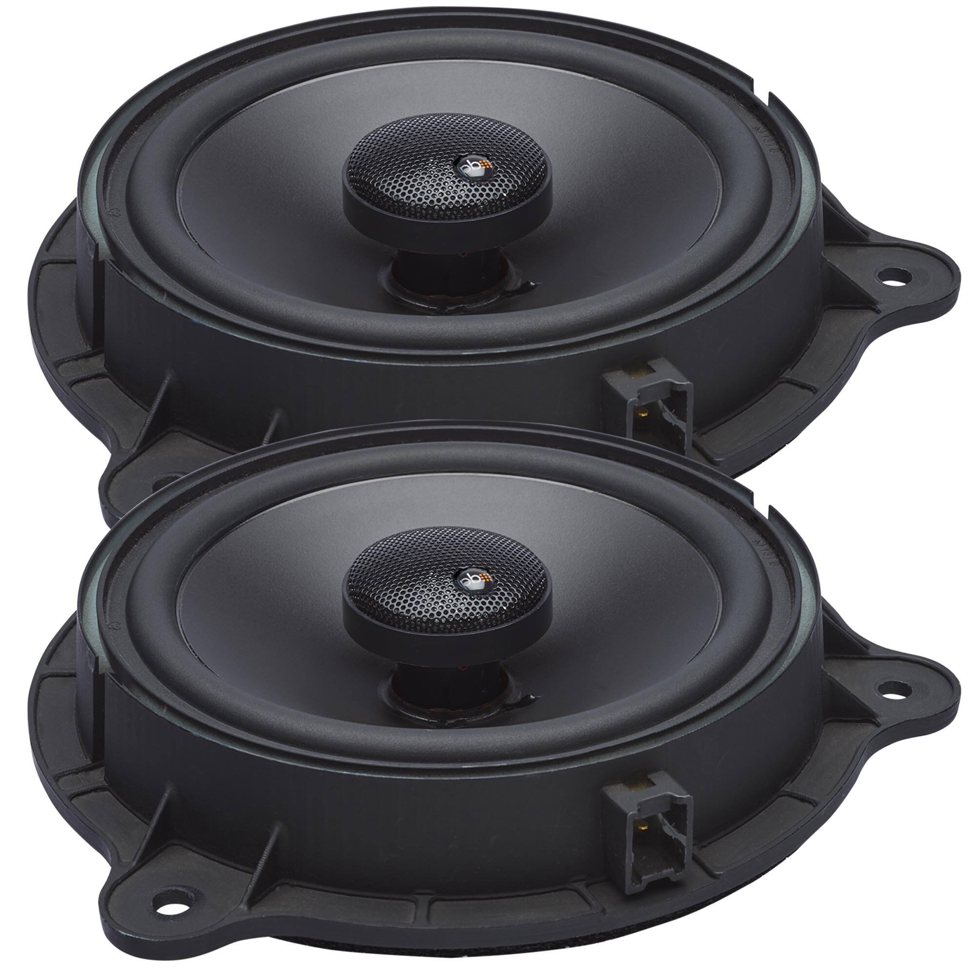 Front. Powerbass - Powerbass OE652-NS2 6.5" 2Ω Direct Fit Premium OEM Replacement Coaxial Speakers Compatible with Select Nissan Vehicles - Black/Gray.